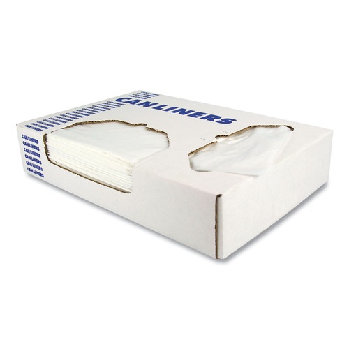 Trash Bags | Heritage H6645TC 33 in. x 45 in. 33 gal. 1 mil Linear Low-Density Can Liners - Clear (200/Carton) image number 0