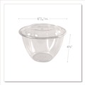 Bowls and Plates | Eco-Products EP-SB48 48 oz. Renewable and Compostable Plastic Salad Bowls with Lids - Clear (150/Carton) image number 3