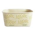 Food Trays, Containers, and Lids | World Centric CT-NT-32 4.7 in. x 6.8 in. x 3 in. 32 oz. No Tree Rectangular Sugarcane Containers - Natural (300/Carton) image number 0