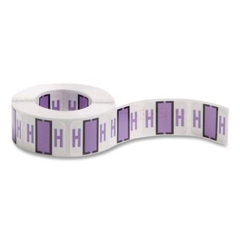 Smead 67078 1 in. x 1.25 in. H Color-Coded End Tab Filing Labels - White (500/Roll)