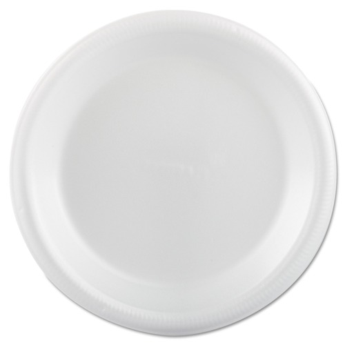 Bowls and Plates | Plastifar 12003 9 in. Plate Foam Dinnerware - White (500/Carton) image number 0