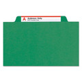 File Folders | Smead 14063 2 in. Expansion Recycled Pressboard 6-Fastener Classification Folders - Letter Size/Green Exterior (10/Box) image number 2