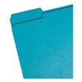 File Folders | Smead 13143 1/3-Cut Tabs Assorted Letter Size 0.75 in. Expansion Colored File Folders - Teal (100/Box) image number 1