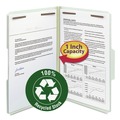 File Folders | Smead 20003 1 in. Expansion 2 Fasteners Legal Size Recycled Pressboard Fastener Folders - Gray-Green Exterior (25/Box) image number 1
