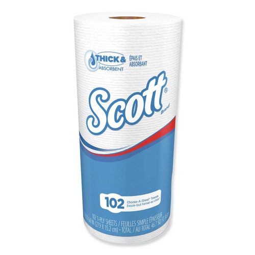 Paper Towels and Napkins | Scott 47031 Choose-A-Sheet 1-Ply 4.8 in. x 11 in. Mega Kitchen Roll Paper Towels - White (24/Carton) image number 0