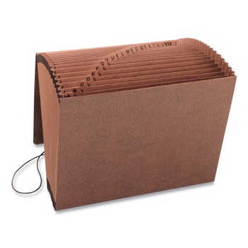 JUST LAUNCHED | Smead 70318 TUFF 1/21-Cut Tab A to Z Expanding Wallet with Elastic Cord Closure - Letter, Redrope
