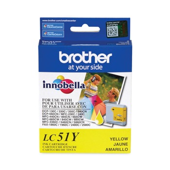 Brother LC51Y LC51Y Innobella 400 Page-Yield Ink - Yellow