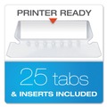 File Folders | Pendaflex 04152 1/5 BLU 1/5-Cut Tabs Colored Reinforced Hanging Letter Folders - Blue (25/Box) image number 3