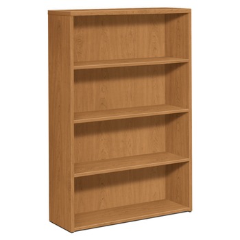 HON H105534.CC 10500 Series 36 in. W x 13.13 in. D x 57.13 in. H 4-Shelf Laminate Bookcase - Harvest