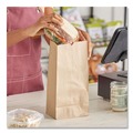 Food Service | Ross & Wallace Paper Products 130306500PK/BL 5.88 in. x 3.63 in. x 11 in. #6 Size Extra-Heavy-Duty Grocery Paper Bags - Kraft (500/Bundle) image number 2