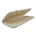 Food Trays, Containers, and Lids | World Centric PB-SC-U13-LFS 13.7 in. x 6.6 in. x 1.3 in. Fiber Hinged Paper Containers - Natural (200/Carton) image number 0
