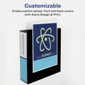 Back to School Sale | Avery 19750 11 in. x 8.5 in. 3 Rings 3 in. Capacity Showcase Economy View Binders with Slant Rings - Black image number 6