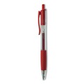 Pens | Universal UNV39914 0.7 mm. Medium Comfort Grip Retractable Gel Pen - Red Ink, Clear/Red Barrel (1-Dozen) image number 1