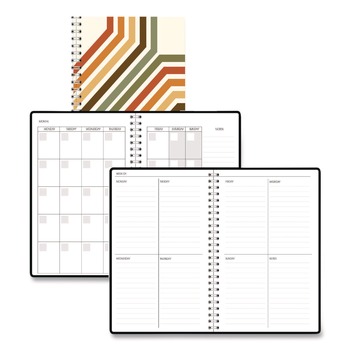 House of Doolittle 2121-42 Recycled Non-Dated Monthly/Weekly 70-fts Stripes Planner - Multicolor Cover