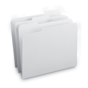 Smead 12834 1/3-Cut Tabs Assorted Letter Size 0.75 in. Expansion Reinforced Top Tab Colored File Folders - White (100/Box)