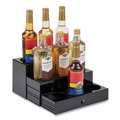 Breakroom Supplies | Mind Reader SYRUPH9-BLK 12.5 in. x 5 in. x 7 in. 9-Compartment Foundation Collection Nested Syrup Countertop Bottle Organizer - Black image number 5