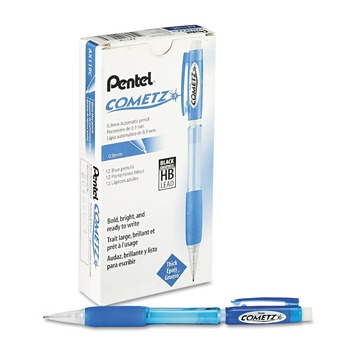 Pentel AX119C 0.9 mm HB (#2) Cometz Mechanical Pencil - Black Lead, Blue Barrel (1-Dozen)