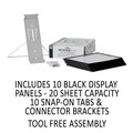 Binders | Durable 561201 InstaView Expandable Desktop Reference System with 10 Panels - Black/White image number 7