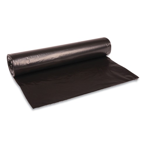Trash Bags | Boardwalk H8048EKKR01 40 in. x 48 in. 45 gal. 1 mil Recycled Low-Density Polyethylene Can Liners - Black (100/Carton) image number 0
