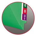 File Folders | Smead 25110 0.75 in. Expansion Shelf-Master Reinforced End Tab Colored Folders - Letter Size/Green (100/Box) image number 4