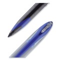 Pens | uni-ball 1927701 AIR Medium 0.7 mm Stick Porous Roller Ball Pen - Blue Ink Black/Blue Barrel (1-Dozen) image number 4