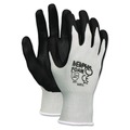 Disposable Gloves | MCR Safety 9673M Economy Foam Nitrile Gloves - Medium Gray/Black (1 Dozen) image number 1