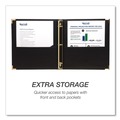 Binders | Samsill 15130 11 in. x 8.5 in. 3 Rings 1 in. Capacity Classic Collection Ring Binder - Black image number 4