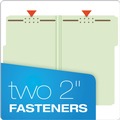File Folders | Pendaflex 17186 1/3-Cut Tabs 2 in. Expansion 2 Fasteners Legal Size Heavy-Duty Pressboard Folders with Embossed Fasteners - Green (25/Box) image number 2