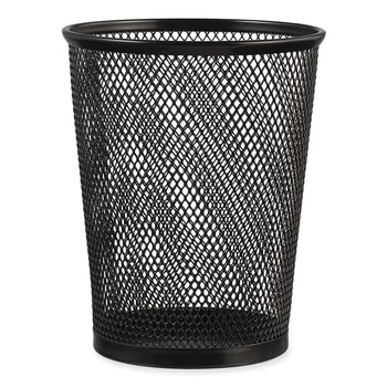 Universal UNV20013 4.38 in. x 5.38 in. Steel Mesh Pencil Cup - Jumbo, Black