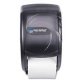 Paper Towels and Napkins | San Jamar R3590TBK 7.5 x 7 x 12.75 Duett Standard Oceans Bath Tissue Dispenser - Transparent Black Pearl image number 0