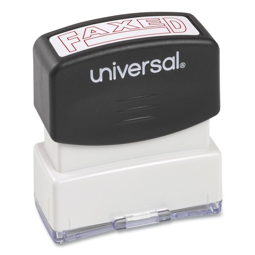 Just Launched | Universal UNV10054 Pre-Inked Faxed Message Stamp - Red Ink image number 0