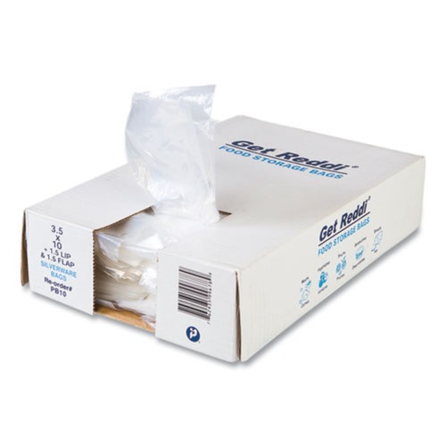  | Inteplast Group PB10 0.7 mil. 3.5 in. x 1.5 in. Silverware Bags - Clear (2000/Carton) image number 0