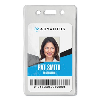 JUST LAUNCHED | Advantus 75451 2.68 in. x 4.38 in. Holder 2.38 in. x 3.63 in. Insert Vertical Proximity ID Badge Holders - Clear (50/Pack)