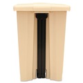 Trash Cans | Rubbermaid Commercial FG614400BEIG 12 Gallon Indoor Utility Step-On Plastic Waste Container - Beige image number 2