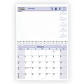 Bulletin Boards | AT-A-GLANCE PM50-28 12-Month (Jan to Dec): 2026 11 in. x 8 in. 3-Hole Punched QuickNotes Desk/Wall Calendar - White/Blue/Yellow Sheets image number 1