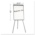 Easels | MasterVision EA2300045 22.5 in. x 42 in. Basic Tripod Melamine Presentation Easel - White/Black image number 2