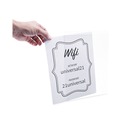 Cleaning & Janitorial Accessories | Universal UNV76882 8.5 in. x 11 in. Vertical Wall Mount Sign Holder - Clear (12/Pack) image number 3