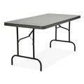 Folding Tables | Iceberg 65517 IndestrucTable 60 in. x 30 in. x 29 in. Commercial Folding Table - Rectangular Charcoal image number 3