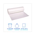 Trash Bags | Boardwalk V8046MNKR02 40 in. x 46 in. 45 gal. 10 mic High-Density Can Liners - Natural (250/Carton) image number 7