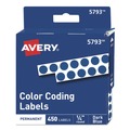 Back to School Sale | Avery 05793 0.25 in. Diameter Handwrite-Only Permanent Self-Adhesive Round Color-Coding Labels in Dispensers - Dark Blue (450/Pack) image number 0