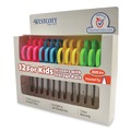 Just Launched | Westcott 13141 5 in. Long, 1.75 in. Cut Length Pointed Tip Kids Scissors - Assorted Handles (12/Pack) image number 0