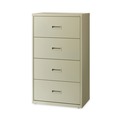 Office Filing Cabinets & Shelves | Hirsh Industries 14956 30 in. x 18.62 in. x 52.5 in. 4 Letter/Legal/A4-Size File Drawers Lateral File Cabinet - Putty image number 1