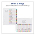 Dividers & Tabs | Avery 11844 Ready Index 11 in. x 8.5 in. 26-Tab A to Z Customizable TOC Dividers - White/Multicolor Tabs (1-Set) image number 8