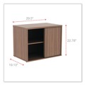 Office Filing Cabinets & Shelves | Alera ALELS593020WA 29.5 in. x 19.13 in. x 22.78 in. Open Office Low Storage Cabinet Credenza - Walnut image number 2
