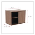 Office Filing Cabinets & Shelves | Alera ALELS593020WA Open Office Desk Series 29.5w x 19.13d x 22.78h Low Storage Cabinet Credenza - Modern Walnut image number 2