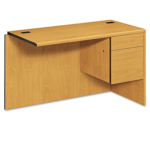 Office Desks & Workstations | HON H10715R.CC 10700 Series 48 in. x 24 in. x 29.5 in. 3/4 Right Pedestal "L" Workstation Return - Harvest image number 0