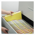 File Folders | Smead 21562 1/3-Cut Tabs Assorted Letter Size 1 in. Expansion Recycled Heavy Pressboard Folders - Yellow (25/Box) image number 7