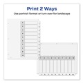 Just Launched | Avery 11134 Ready Index 11 in. x 8.5 in. 10-Tab Customizable TOC 1 to 10 Tab Dividers - Black/White (1-Set) image number 5