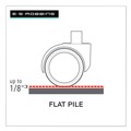 Office Chair Mats | ES Robbins 121821 36 in. x 44 in. EverLife Light Use Chair Mat for Flat Pile Carpet - Rectangular Clear image number 3