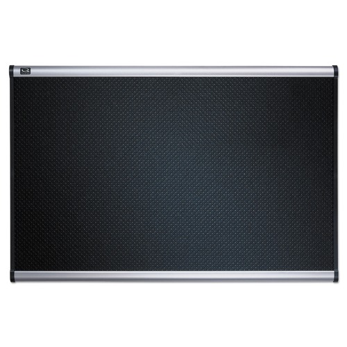 Bulletin Boards | Quartet B343A Prestige 36 in. x 24 in. Embossed Foam Bulletin Board - Black/Silver image number 0